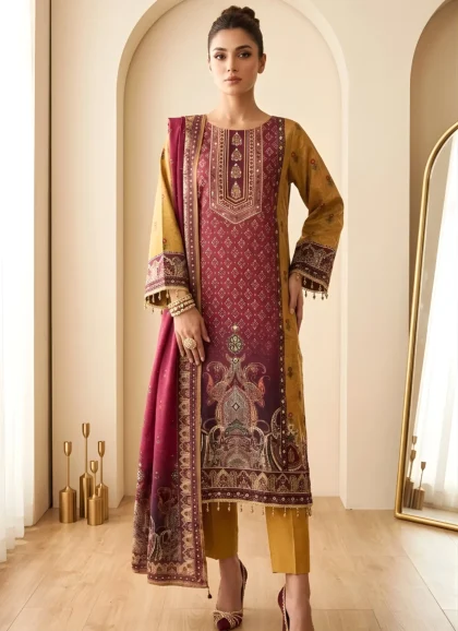 Mustard Silk Blend Salwar Kurta Set for Women